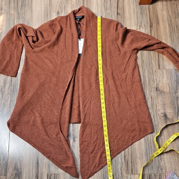 41 Hawthorn Women's Cashmere Open Front Cardigan Sweater - Rust NWT - Picture 8 of 9